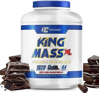 Ronnie Coleman Signature Series King Mass XL Protein Powder, Weight and Muscle Gainer, 60g Protein, 180g Carbohydrates, 1,000+ Calories Per Serving, Creatine and Glutamine, Chocolate, 6 lb