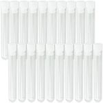 Plastic Test Tubes,Pack of 60 Plastic Sample Test Tubes Gift Tubes with Caps, 12 * 75mm, Transparent Plastic Test Tubes With Lids