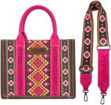 Montana West Wrangler Tote Bag for Women Western Shoulder Purses Boho Aztec Satchel Hobo Handbags WG2203-8120SHPK