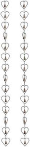 Ancient Graffiti Hearts and Bells Rain Chains, Pack of 2