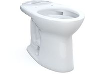 TOTO Drake Elongated Universal Height Tornado Flush Toilet Bowl with 10 Inch Rough-in and CEFIONTECT, Cotton White - C776CEFG.10#01