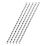 sourcing map 5mm x 300mm 304 Stainless Steel Solid Round Rod for DIY Craft - 5pcs