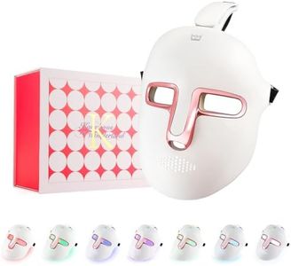 IeBilif Máscara facial LED de terapia de luz, máscara de luz de 7 colores con 270 cuentas, recargable LED máscara facial para belleza facial, antienvejecimiento, rejuvenecimiento, reafirmante