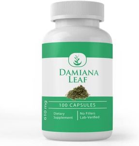 Pure Damiana Leaves (100 Capsules) 100% Pure, Lab-Verified, Non-GMO