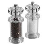 Cole & Mason 505 Salt and Pepper Grinder Set - Clear Acrylic Mills Include Precision Mechanisms and Premium Sea Salt and Peppercorns