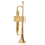 SKYLARK INTERNATIONAL Bb PITCH TRUMPET IN UNIQUE DESIGN EXPORT QUALITY WITH MOUTH PIECE, HARD CASE,SPRING AND PAIR OF GLOVES FOR CONCERT BAND, BEGINNERS, INTERMEDIATE AND PROFESSIONALS