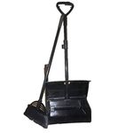 Miracle Inc Lobby Dustpan & Broom Set, Black, Plastic, Easy to Pick Up, Ergonomic, Aluminium Handle, Foldable, Dustpan & Broom