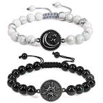 COAI My Sun and Stars Moon of My Life Obsidian Howlite Stone Yin Yang Couples Bracelets