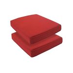 Sunshine Outdoor 20x20 Patio Chair Cushion Chili Indoor/Outdoor Seat Cushions for Patio Furniture for with Most Patio Furniture at homedepot 2 Set