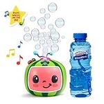 CoComelon NO Spill Musical Bubble Machine | Bubble Toy for Baby, Toddlers and Kids | Amazon Toys Exclusive with 16 oz of Extra Bubble Solution (Bubble Solution Bottle Colors Will Vary)