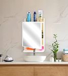 Morris Royal Look Bathroom Cabinet with Mirror | Storage Rack for Home Office| Bathroom Accessories | Parlor Cabinet | White