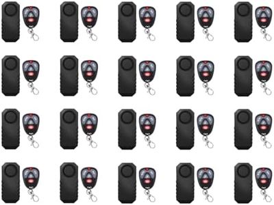 KCMYTONER 113dB Wireless Bike Alarm with Key Fob Remote,20PK