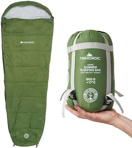 Saco de Dormir Trinordic para Verano – 900g, Extra Largo con Cremallera Anti-Enganche – Saco de Dormir Adulto, Compacto y Ultraligero Saco Dormir Accesorios Camping,Senderismo, Mochilero, Bikepacking