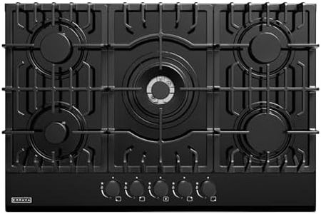 Empava 30" Gas Cooktop 5 Burners Black Glass