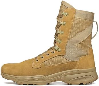 GARMONT TACTICAL T8 NFS 670 Military Combat Boots for Men and Women, Army, Air Force, AR670-1 Compliant Footwear, Lightweight, Suede Leather, Coyote, Size 10.5