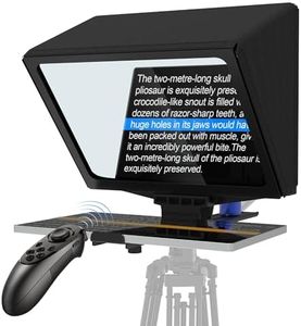 GEIMRSY 9.30-inch Aluminum Portable Teleprompter Supports Mobile/Camera Shooting with 70/30 Split Glass Comes with Exclusive Remote Control and Apps Compatible with iOS and Android