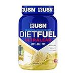 USN Diet Fuel Ultralean Meal Replacement Shake Powder, Vanilla Flavour, Ready Made High Protein Shake Powdered Drink Mix, Low Calorie Diet & Weight Loss Powder, 25g Protein - 1kg