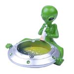 Ash Tray for Weed,Cool Ashtrays for Cigarettes, Alien Fantasy Ashtray Decor for Home Office, Ornament Gifts (Diamond, Alien)