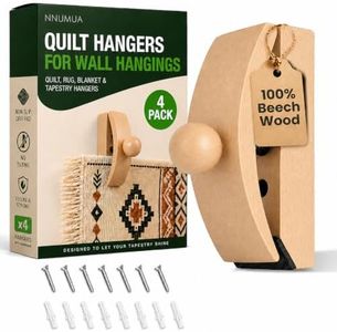 Quilt Hanger for Wall for Display Beech Wood - Adjustable Rug & Tapestry