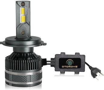 OTO2EYE 1 YEAR WARRANTY Ultra Bright H4 Fitting 120 Watt LED Headlight Bulb|High And Low Beam|Lens Projector Headlamp Bulb With Cooling Fan For All Bikes & Scooters, White