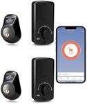 SEPOX® Keyless Smart Lock for Front Door 2 PCS, Fingerprint Entry Door Lock with APP Control,Biometric&Bluetooth Digital Deadbolt Lock,4Months Battery Included, Auto-Lock,Emergency Power&Key Available