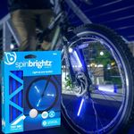 Brightz SpinBrightz Bike Spoke Lights Bike Wheel Lights Bike Spoke Decorations Bike Tire Lights Bicycle Wheel Lights Burning Man Bike Lights Bike Accessories Bike Lights for Riding at Night, Blue