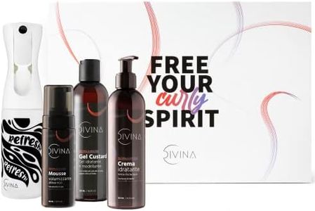 Kit Definizione e Refresh per capelli mossi, ricci, super ricci e afro Natural&Amazing di DIVINA BLK, 4 prodotti inclusi, trattamento completo