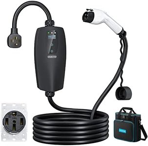 NTONPOWER Tesla Charger 24 Miles Per Hour with Level 1&2 EV Charge 32.8Ft 32A/24A16A/10A Optional,UL Listed Electric Car Charger Use J1772 Plug for Most US Models Such As Tesla, Chevrolet,BMW