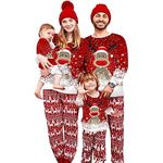 RXLLDOLY Christmas Pajamas for Family, Matching Family Christmas Pyjamas Set, Fun Couple Matching PJs Set, Xmas Sleepwear Nightwear for Women Men Kids Baby(05,Mom)