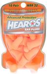 Hearos Advanced Protection Ear Plugs, Foam NRR 32, 10 Pair, Orange (5810)