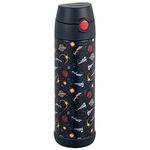 Snug Kids Flask - Stainless Steel Insulated Water Bottle with Straw for Children/Toddlers (Girls/Boys) - Space, 500ml