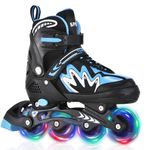 TOMSHOO Roller Skates for Children Junior, 4 Sizes Inline Skates, Built In Adjuster, Luminous Wheels High-Top Shoes For Kids Gifts Indoor Outdoor