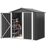 DWVO 6x4ft Metal Outdoor Storage Sh
