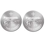 Panasonic CR2477 3V Lithium Cell Battery (Pack of 2) - Bulk Packaging -