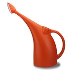 LOYUYU 2L Plastic Watering Can Small Lightweight Cute for Indoor Garden Plants, Watering Can with Shower Head Orange