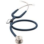 MDF MD One Stainless Steel Premium Dual Head Pediatric Stethoscope, Navy Blue Tube, Silver Chestpieces-Headset, MDF777C04