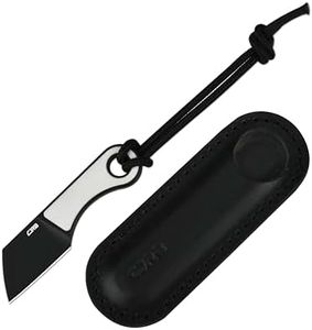 CJRB Chip Fixed Blade Knife with Sheath, Pocket Knife with 1.23'' AR-RPM9 Powder Steel Blade, EDC knife with Carbon Fiber Handle for Men Outdoor Survival Camping (J1939)