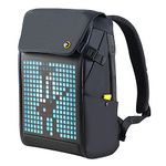 Divoom Pixoo Pixel Art Laptop Backpack Men, 15 Inch Waterproof School Backpack Laptop Backpack Bag Ladies Daypack with 16X16 RGB LED Screen for Men Women School Work Travel, Black