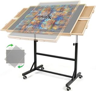 ALL4JIG 2000 Pieces Puzzle Table with Legs and Wheels, Wooden Jigsaw Puzzle Table with 4 Drawers & Cover,Upgraded Stability & Optimized Lightweight Design,Vertical Placement Option