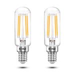 Bonlux 4W LED Cooker Hood Light Bulbs E14 Warm White 2700K 40W Incandescent Replacement T26 Tubular Filament Bulb SES LED Appliance Lamp for Fridge Freezer/Microwave/Cooker Hood (2-Pack, Non-dimmable)