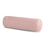 basaho Yoga Bolster | Organic Cotton | Buckwheat Hulls | Removable Washable Cover (Pale Pink)