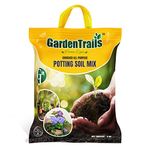 GardenTrails Premium Organic Potting Soil Mix - Enriched with Essential Nutrients - 5 Kg (Pack of 1)