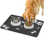 Dog Food Mat 16''x24''-Absorbent Pet Feeding Mat for Cat & Dog-Dog Mat for Dog Food and Water Bowls-Dog Water Dispenser Mat Non Slip-Cat Litter Mat-Pet Placemat Feeding Tray Cushion For Cats and Dogs