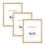 8x10 Natural Solid Oak Wood Picture Frame - 20x25 cm Photo Frame, 8x10 Picture Frame Wood, Natural Solid Wooden Picture Frames Poster Frame Wall Photo Frame(Set of 3)