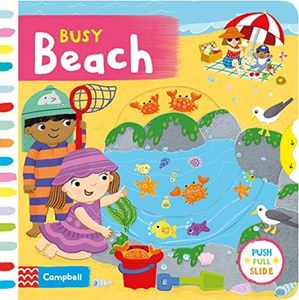 Busy Beach: A Push, Pull, Slide Book (Campbell Busy Books, 2)