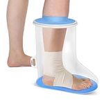 YUNCHI Waterproof Foot Cover for Shower Dressings for Wounds Bandages for Ankle Plaster Tattoo Non Slip Cast Protectors for showering for Adults Durable Reusable 2023 New Updated (M Foot)