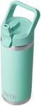 YETI Rambler, Stainless Steel Vacuum Insulated C Straw Bottle with Straw Cap, Seafoam, 18oz (532ml)