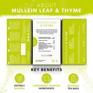 Nutra Tea Mullein & Thyme Herbal Tea – 120 Bags