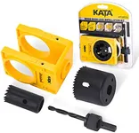 KATA 1-3/8" - 1-3/4" Door Lock Installation Kit for Wooden Doors with Guide Template, Door Lock Hole Saw, Carbon Steel