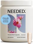 Needed. Prenatal Multivitamin with Citrus Scent Insert - Complete Prenatal Multi for Before, During, & After Pregnancy - 26 Optimal Nutrients Including Choline, Vitamin B, & Folate - 30 Day Supply
